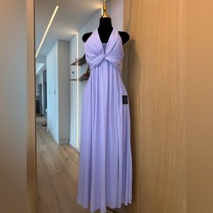 Lulus Marilina Lavender Pleated Twist-Front Maxi Dress | Goddess Muse